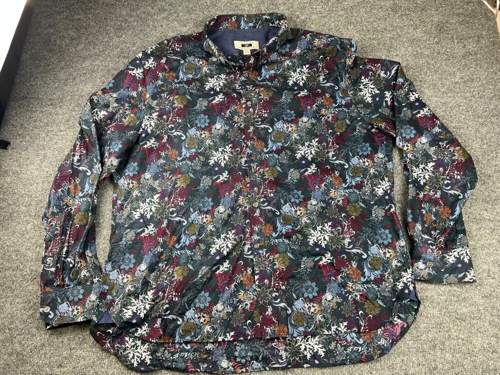 Joseph Abboud Floral Button Up Shirt Mens 2X Cotton #849